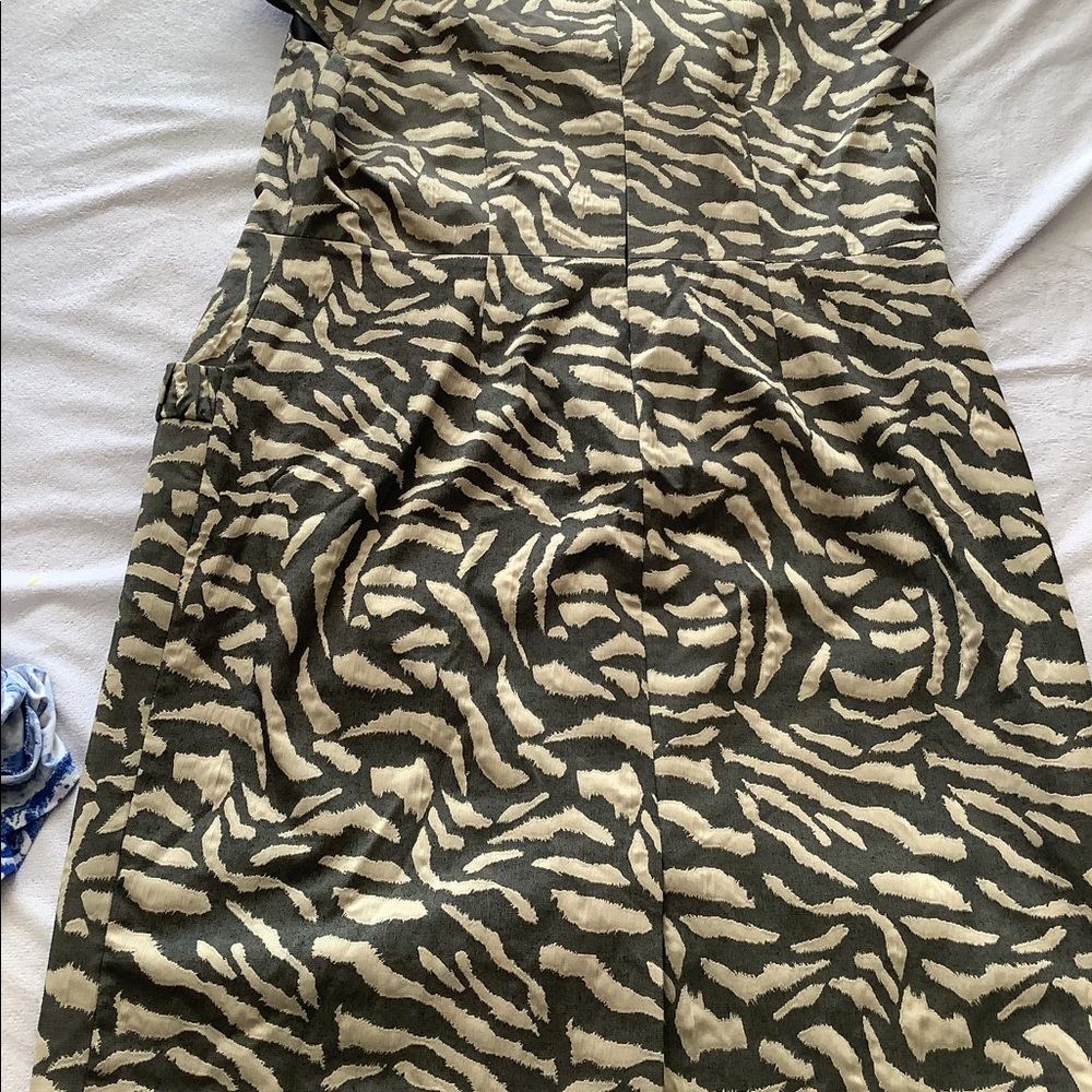 Black and Gold Printed Calvin Klein Dress